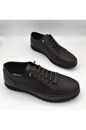 کفش کلاسیک قهوه ای مردانه چرم مصنوعی پاشنه کوتاه ( 4 - 1 cm ) پاشنه ساده کد 364976710