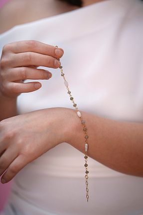 دستبند جواهر طلائی زنانه سنگ طبیعی Soa Jewellery - کد 845268470