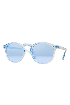 عینک آفتابی آبی زنانه 50 UV400 پلاستیک گرد کد 123526660