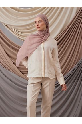 روسری خاکی شیفون Femple Modest - کد 835917069