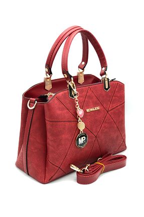 کیف دوشی قرمز زنانه چرم مصنوعی mıchael polo - کد 124945992