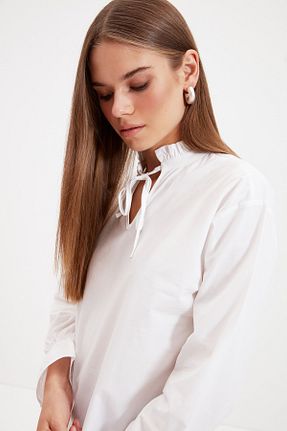 بلوز سفید زنانه ساده Koton - کد 94938054