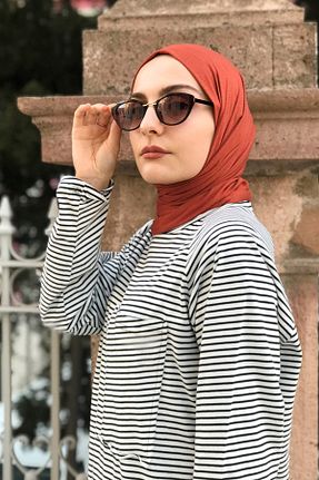 شال نارنجی زنانه پنبه ای Esarp Center - کد 68511828