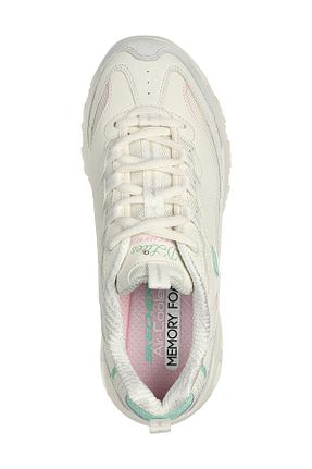 کفش اسنیکر بژ زنانه بند دار Skechers - کد 845145286