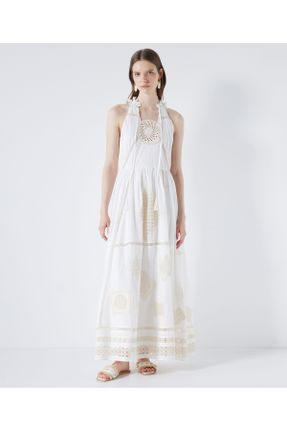 لباس سفید زنانه بافتنی رگولار کد 827340730
