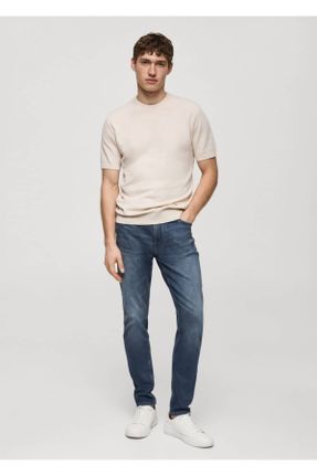 شلوار جین آبی مردانه پاچه رگولار استاندارد کد 787876403