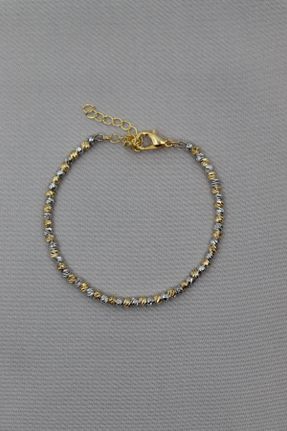 دستبند جواهر طلائی زنانه برنز کد 764295964