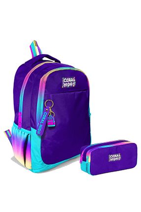 کیف مدرسه بنفش بچه گانه پارچه ای Coral High - کد 845340716