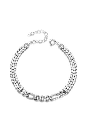 دستبند نقره طلائی زنانه 925 عیار nevamkuyumculuk - کد 845332771