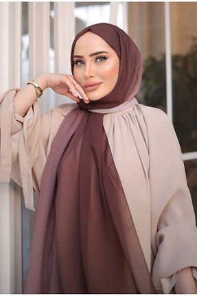 شال قهوه ای زنانه پلی استر Stella - کد 845091755