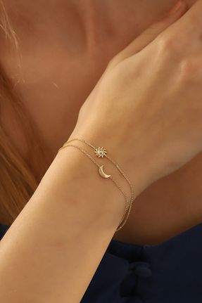 دستبند طلا زرد زنانه 14 عیار KILIÇOĞLU - کد 815835375