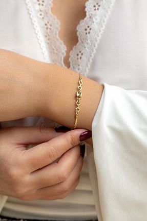 دستبند طلا زرد زنانه 14 عیار Cenova Jewelry - کد 845418465
