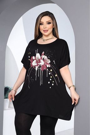 بلوز سایز بزرگ مشکی زنانه سایز بزرگ HÜLYA BUTİK - کد 821132148