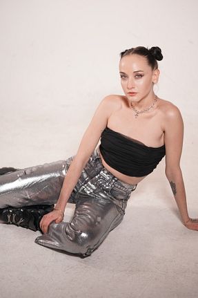 بلوز مشکی زنانه ساده Butik - کد 845498435