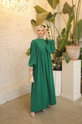 لباس سبز زنانه اورسایز بافتنی پلی استر کد 835877590