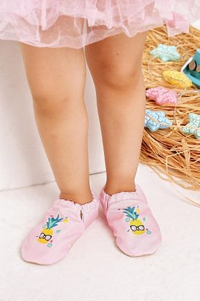 پاپوش صورتی بچه گانه پارچه ای First Step - کد 40071422