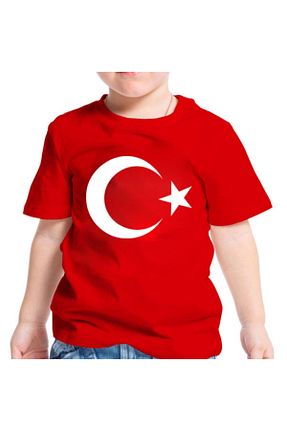 تیشرت قرمز بچه گانه رگولار BURUTEKIN - کد 84146680