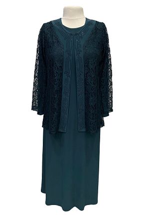 لباس مجلسی حجاب آبی زنانه یقه دوچرخه HESNA - کد 805492497