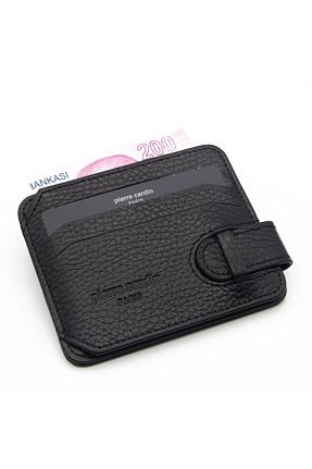 جا کارتی مشکی زنانه چرم خالص Pierre Cardin - کد 838407069