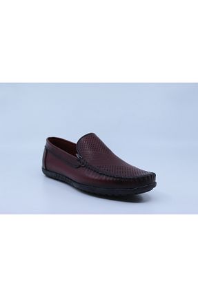 کفش کژوال زرشکی مردانه چرم خالص Papuccu - کد 845549792
