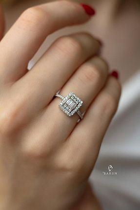 انگشتر نقره زنانه زیرکن By Barun Silver - کد 343958290