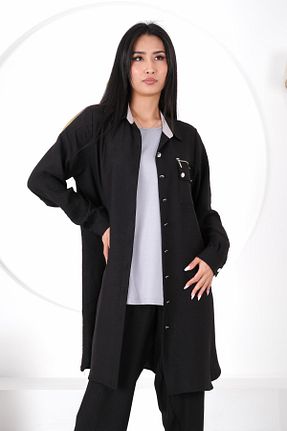 ست بالاتنه و پائین تنه مشکی زنانه بافتنی Femina - کد 845539878