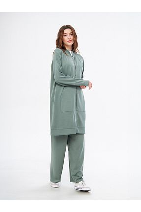 ست گرمکن سبز زنانه اورسایز Fezzal - کد 838461294