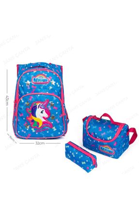 کیف مدرسه آبی بچه گانه پارچه نساجی کد 809605841