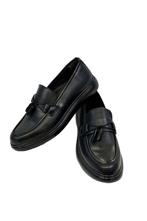 کفش آکسفورد مشکی بچه گانه چرم لاکی KAFKASLAR AYAKKABI - کد 845570391