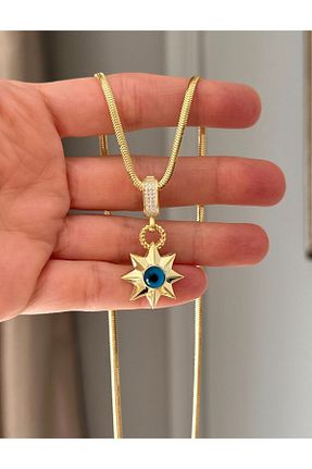 گردنبند نقره زرد زنانه 925 عیار emy by emel luxury silver jewelry - کد 833605664