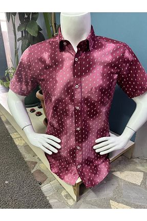 پیراهن زرشکی مردانه رگولار CLASSO - کد 684489798