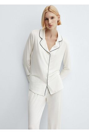 بالاتنه راحتی سفید زنانه ساده MANGO - کد 839630502