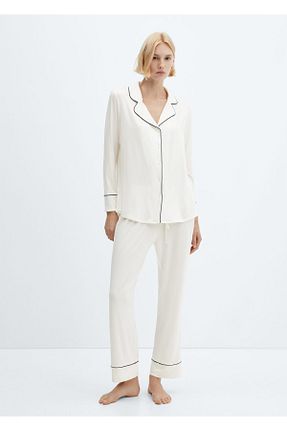 بالاتنه راحتی سفید زنانه ساده MANGO - کد 839630502
