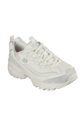 کفش اسنیکر بژ زنانه بند دار Skechers - کد 845145286