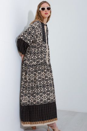 لباس اسلامی مشکی زنانه اورسایز بافتنی ویسکون کد 818084452
