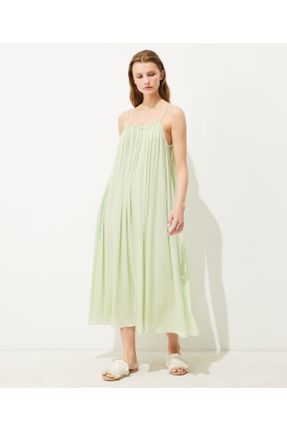 لباس سبز زنانه بافتنی راحت بند دار کد 832091542