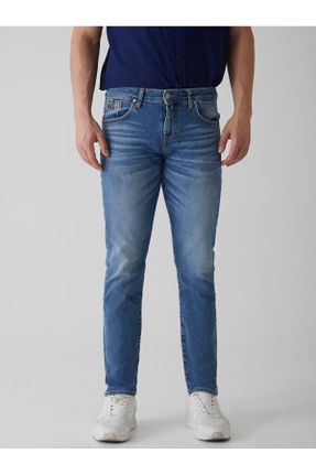 شلوار جین آبی مردانه پاچه تنگ فاق افتاده جین اسلیم استاندارد کد 98764841