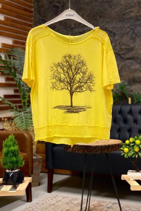 تی شرت زرد زنانه کد 734439006
