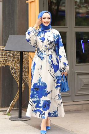 لباس آبی زنانه بافتنی جین رگولار کد 824210070