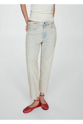 شلوار جین آبی زنانه پاچه رگولار استاندارد کد 834503722