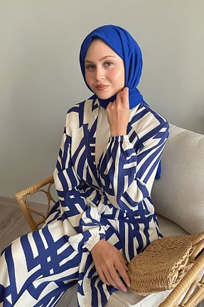 لباس حجاب آبی زنانه رگولار InStyle - کد 836330610