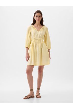 لباس زرد زنانه بافتنی رگولار آستین-بلند کد 825578974
