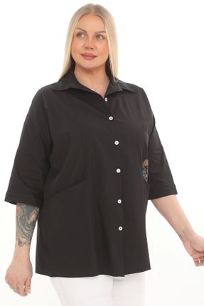 پیراهن مشکی زنانه سایز بزرگ کد 807800817