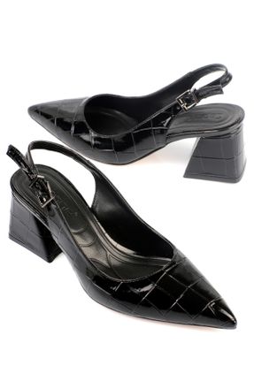 کفش پاشنه بلند کلاسیک مشکی زنانه پاشنه ضخیم پاشنه متوسط ( 5 - 9 cm ) کد 845357791