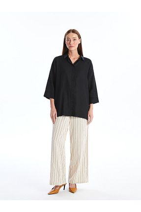 پیراهن سبز زنانه اورسایز LC Waikiki - کد 845304297