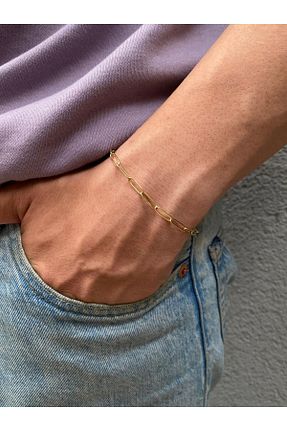 دستبند استیل (فولاد) طلائی زنانه استیل (فولاد) h&b design jewel - کد 845339876