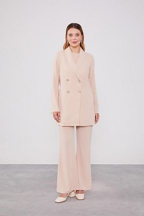 ست بالاتنه و پائین تنه حجاب بژ زنانه Blazer Levidor - کد 845340057