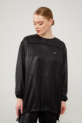 ست بالاتنه و پائین تنه حجاب مشکی زنانه اورسایز Levidor - کد 845392185