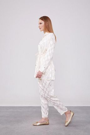 ست بالاتنه و پائین تنه حجاب نباتی زنانه اورسایز Levidor - کد 845392837