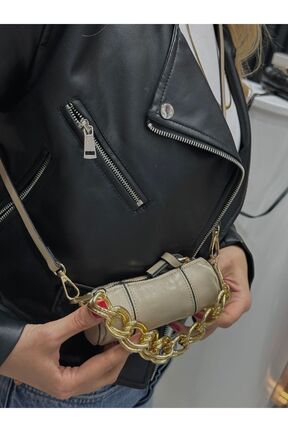 کیف دوشی بژ زنانه چرم مصنوعی Mecheatelier - کد 824182384